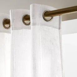 Tenda trasparente con occhielli (280 x 240 cm) Leontina Bianco