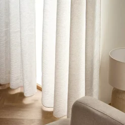 Tenda trasparente con occhielli (140 x 280 cm) Maël Beige
