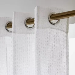 Tenda trasparente con occhielli (140 x 240 cm) Arthur Bianco