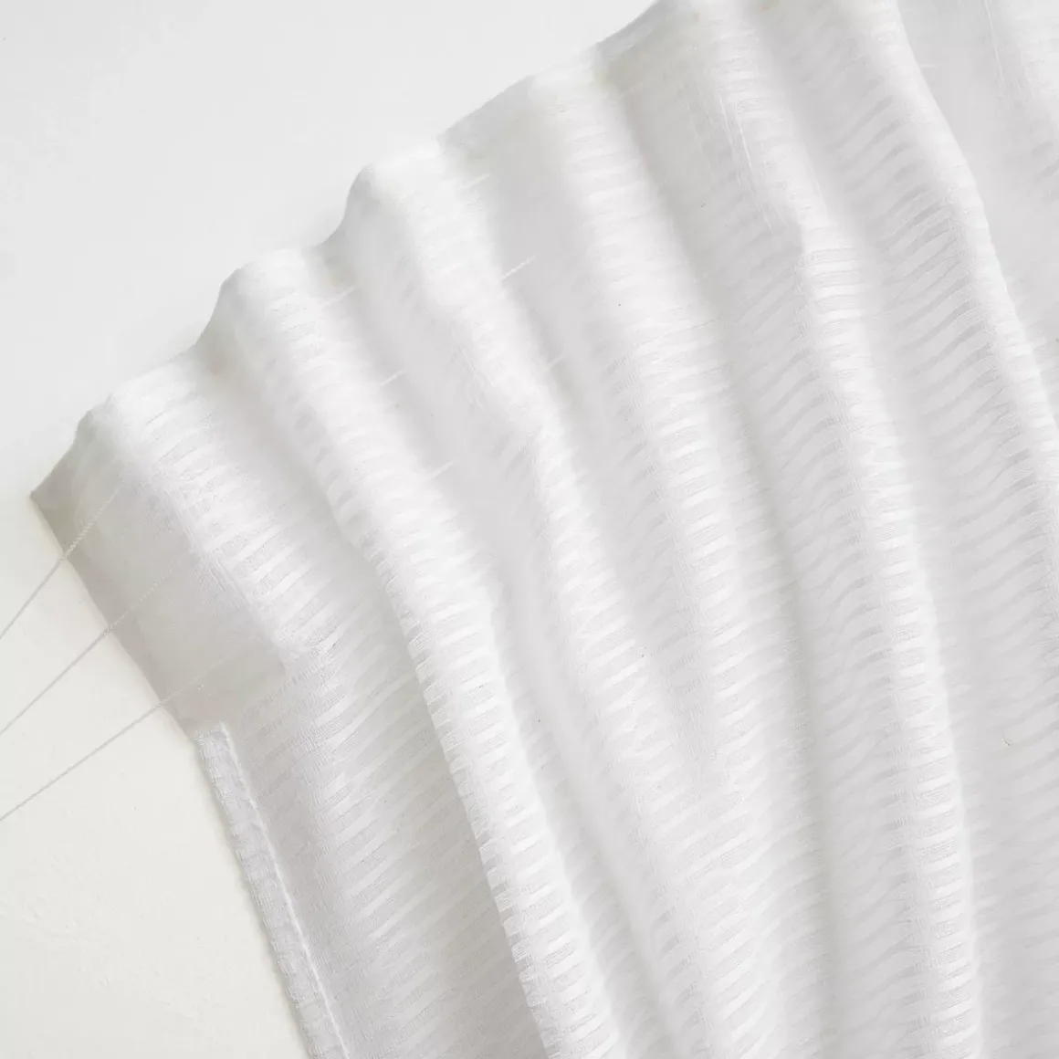 Tenda trasparente con passanti nascosti (280 x 240 cm) Maël Bianco