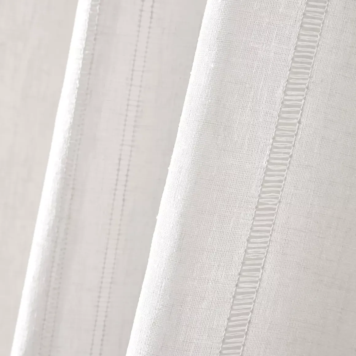 Tenda trasparente con passanti nascosti (280 x 240 cm) Léontine Bianco