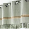 Tenda trasparente cotone (140 x 240 cm) Janara Verde salvia