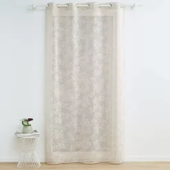 Tenda trasparente tessuta (140 x 240 cm) Karla Tortora