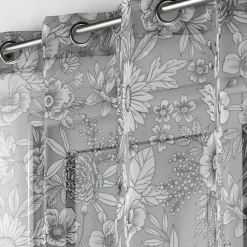 Tenda trasparente (140 x 240 cm) Milady Grigio