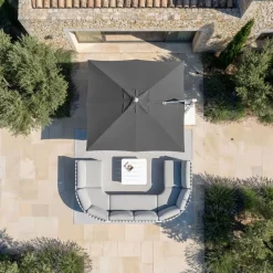 MOBELLIA Base E Accessori-Tessuto per ombrellone decentrato (3 x 4 m) Elyra