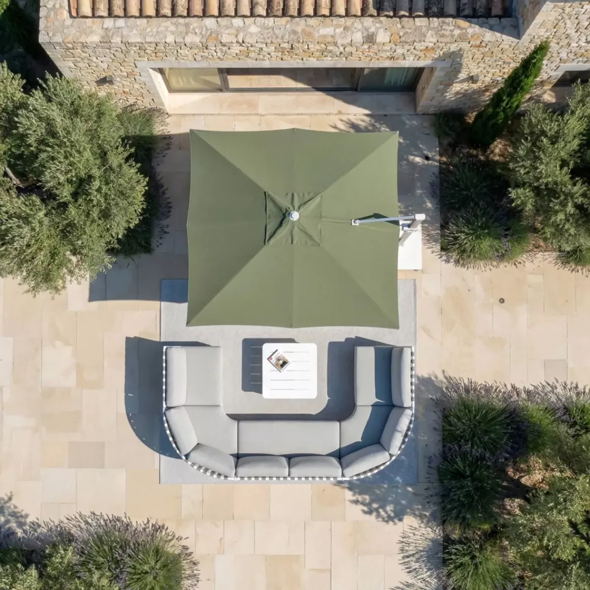 MOBELLIA Base E Accessori-Tessuto per ombrellone decentrato (3 x 4 m) Elyra