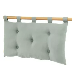 Testiera cuscino garza di cotone (80 x 50 cm) Gaïa Verde eucalipto