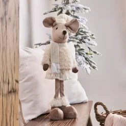 KAEMINGK Babbo Natale Animali E Personaggi-Topo in piedi (H60 cm) Mazette dolcezza