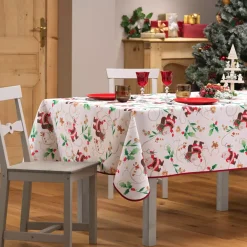 douceur d'intu017drieur Tovaglia E Runner Da Tavolo Per Le Feste-Tovaglia antimacchia Babbo Natale L240 cm