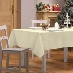 Douceur d interieur Tovaglia E Runner Da Tavolo Per Le Feste-Tovaglia natalizia rettangolare (140 x 300 cm) Strass