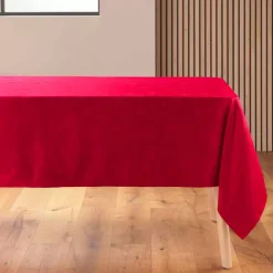 Douceur d interieur Tovaglia E Runner Da Tavolo Per Le Feste-Tovaglia natalizia rettangolare (140 x 300 cm) Fiocco d'inverno