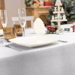 Douceur d interieur Tovaglia E Runner Da Tavolo Per Le Feste-Tovaglia natalizia rettangolare (140 x 300 cm) Strass
