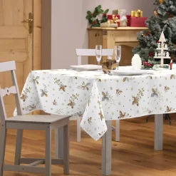 Douceur d interieur Tovaglia E Runner Da Tavolo Per Le Feste-Tovaglia natalizia rettangolare (150 x 240 cm) Guido
