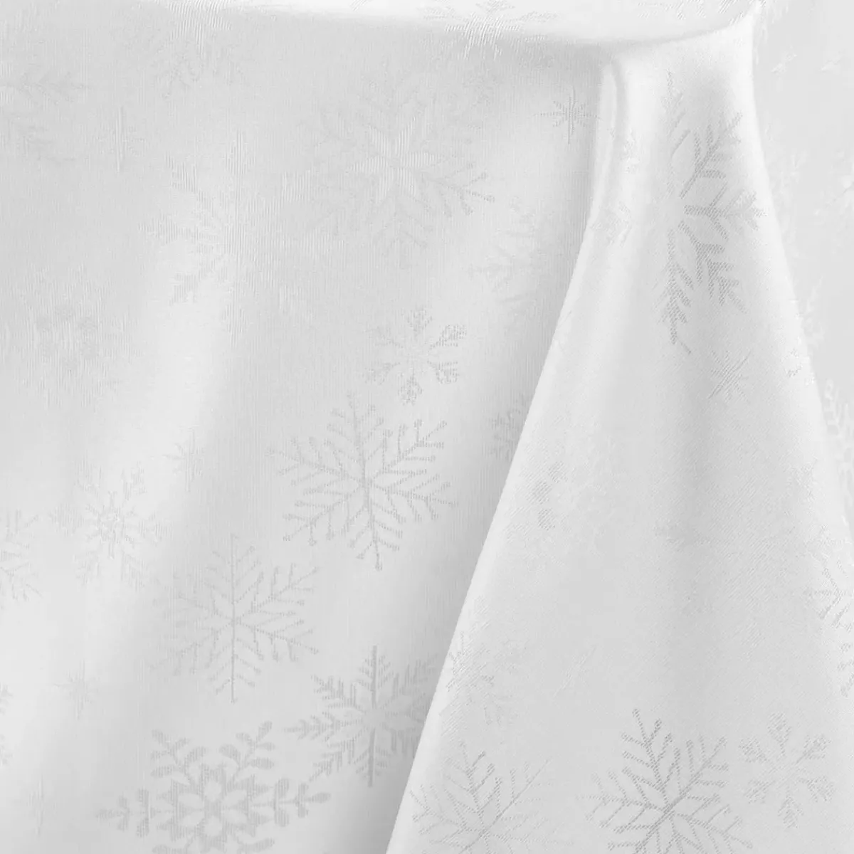 Douceur d interieur Tovaglia E Runner Da Tavolo Per Le Feste-Tovaglia natalizia rettangolare (140 x 300 cm) Fiocco di neve
