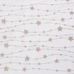 JJA Tovaglia E Runner Da Tavolo Per Le Feste-Tovaglia natalizia rettangolare (140 x 360 cm) Pioggia di stelle Bianca