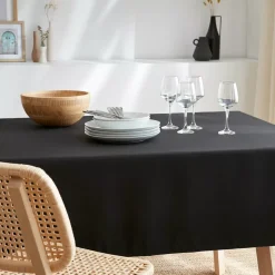 Tovaglia rettangolare antimacchia (140 x 250 cm) Elise Nera
