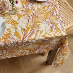 Tovaglia rettangolare cotone antimacchia (150 x 350 cm) Granada Giallo senape