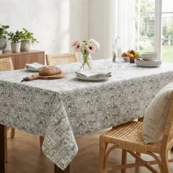 Tovaglia rettangolare cotone antimacchia (150 x 250 cm) Home Grigia