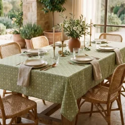 Tovaglia rettangolare cotone antimacchia (150 x 250 cm) Gloria Verde