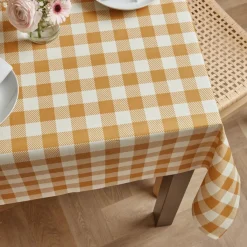 EMINZA Tovaglie-Tovaglia rettangolare cotone antimacchia (150 x 350 cm) Vichy