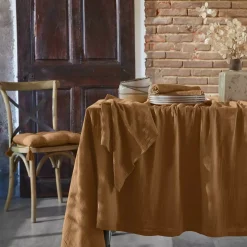 Tovaglia rettangolare garza di cotone (L250 cm) Gaïa Camel