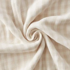 EMINZA Tovaglie-Tovaglia rettangolare in garza di cotone (150 x 250 cm) Gaïa vichy Beige