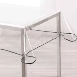 Tovaglia rettangolare in tela cerata trasparente (L240 cm) Garden Antracite