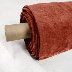 Tovaglia rettangolare lino lavato (L250 cm) Louise Terracotta