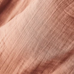 Tovaglia rotonda in garza di cotone (180 cm) Gaïa Rosa pesca
