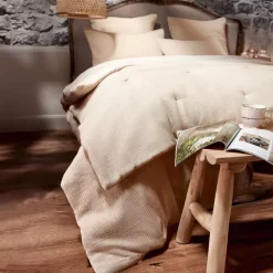Trapunta cotone a nido d'ape (90 x 220 cm) Eva Beige