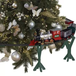 KOOPMAN Treno Decorativo E Elettrico-Trenino elettrico musicale a pile per albero di Natale (D88 cm) King's Cross