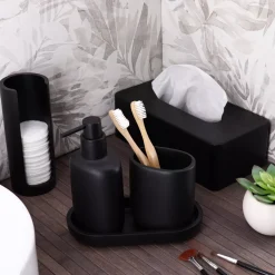 TENDANCE Accessori Bagno-Vassoio ovale da bagno (19,5 cm) Japandi