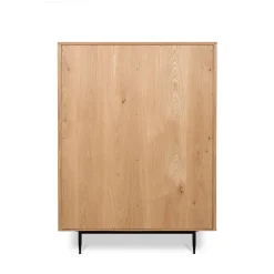 Credenze E Cassettiere-Vetrina alta a 3 livelli in rovere massiccio (98 x 135 cm) Rytm