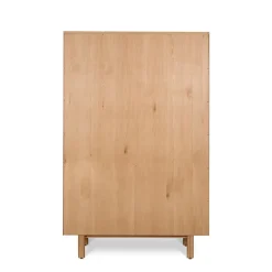 Librerie E Scaffali-Vetrina 4 ante in rovere massiccio (120 x 190 cm) Oakland