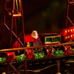 KAEMINGK Villaggio Di Natale Luminoso-Villaggio di Natale luminoso e musicale, città festosa e Ferrovia