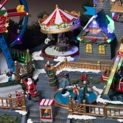 KAEMINGK Villaggio Di Natale Luminoso-Villaggio di Natale luminoso e musicale Festa