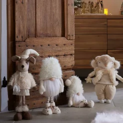 KAEMINGK Babbo Natale Animali E Personaggi-Volpe di Natale in piedi (H41 cm) Stella dorata scandinava