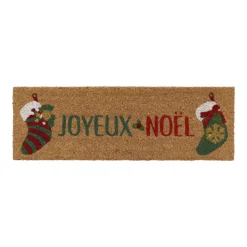 LUANCE Plaid E Cuscini Di Natale-Zerbino di Natale cocco (25 x 75 cm) Clazini di Natale